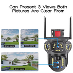 Maizic Smarthome TriVista 5MP 4G SIM Solar CCTV Camera | Dual Lens + Triple Screen View | 10X Opti-Zoom | Outdoor Security with Built-in Solar Panel & Battery | Ideal for Farms & Homes | 6-Month Warranty