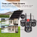 Maizic Smarthome Trion 5MP×3 Triple Lens 4G SIM Solar CCTV Camera for Home Outdoor | 3-Screen Live View | AI Human Detection | Color Night Vision | Two-Way Audio | Multi-User Access | Manual Side Rotation