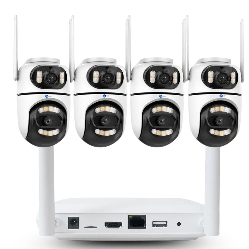 Maizic Smarthome PowerHub 5MP+5MP Dual Lens Wireless CCTV NVR Kit | Auto-Pair 10-Channel System | Dual Lens PTZ Cameras | 100M Long-Range WiFi | ONVIF Compatible | Full-Color Night Vision | 2-Way Audio | App Live View