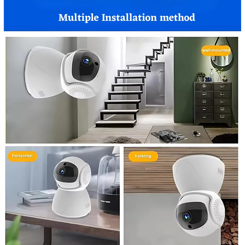 Maizic Smarthome 360° Coverage 3 MP Smart CCTV Security WiFi Camera for Home, Two Way Talk, Night Vision, Motion Detection, Cloud & SD Card Recording, AI Human Detection