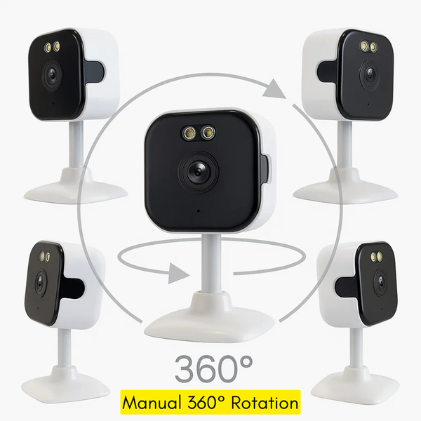 Maizic Smarthome Kyron CubeCam 3MP UHD WiFi Indoor CCTV Camera | Manual 360° Rotate | Color Night Vision | AI Human Detection | Two-Way Audio | Multi-User Access