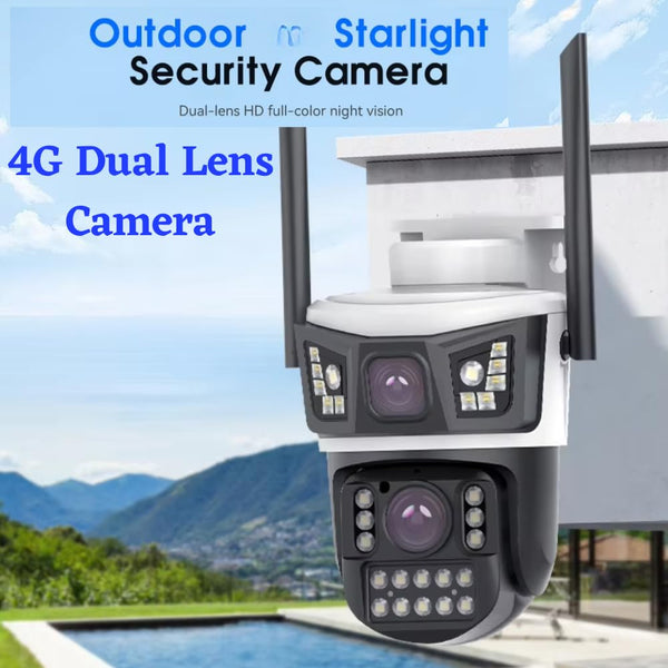 Maizic Smarthome Panther 4G Dual Lens CCTV Camera (5MP + 5MP) | PTZ Control, Triple Screen View, SIM Support, Color Night Vision, PIR Human Detection, 2-Way Audio, Multi-User Access