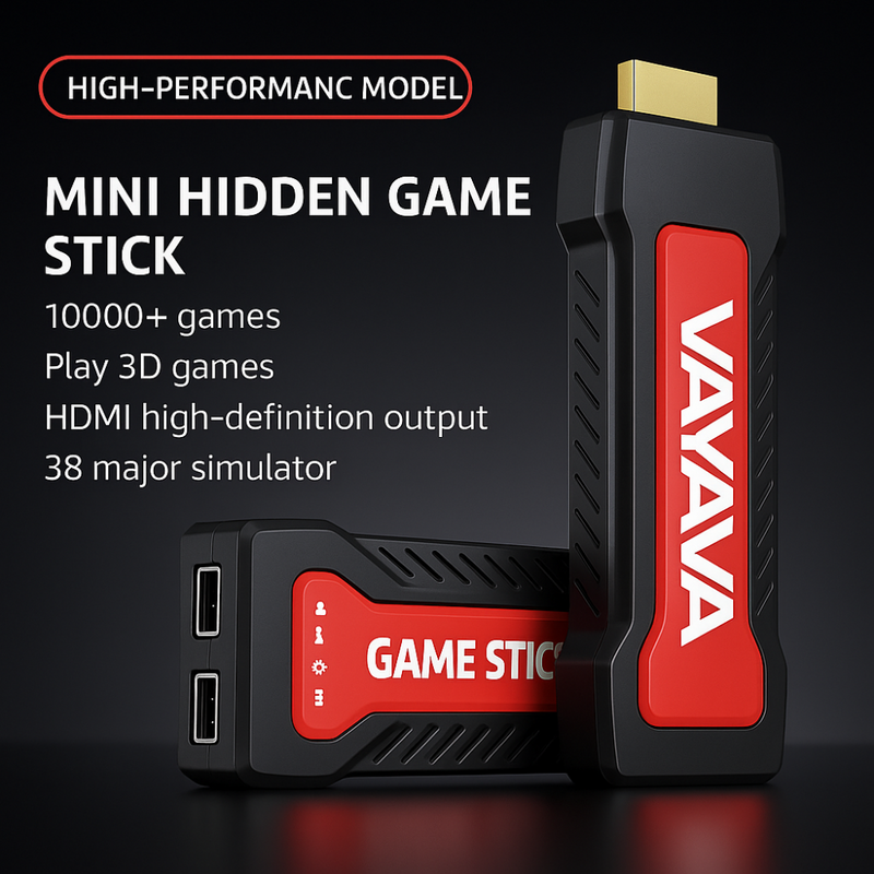 Maizic SmartHomes GameStick GD30 | 35,000+ Retro 2D/3D Games | 4K Ultra HD HDMI Plug & Play Console | Wireless Controllers | Arcade Rocker | High Sensitivity | Anti-Skid Design | Multicolor