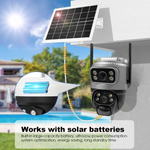 Wi-Fi Dual-Lens (5MP+5MP) Solar Wire-Free Battery Outdoor Waterproof Camera