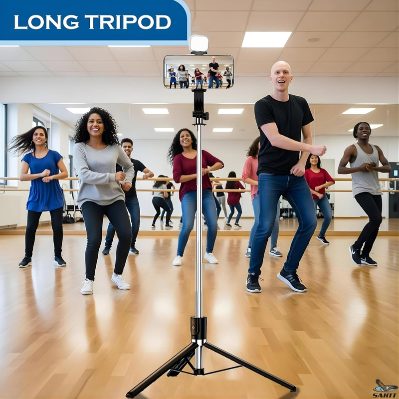 Maizic Smarthome CreatorPod  10 170cm Selfie Stick Tripod with Light, 360° Rotating Phone Holder, Detachable Bluetooth Remote, Extendable Stand for iPhone & Android, Vlogging, Reels, Photos & Travel