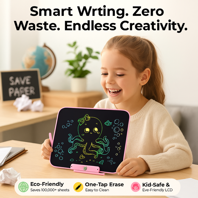 Maizic Smarthome LCD Writing Tablet 15 Inches Colorful Screen Drawing Pad, E-Writing and Scribbler Boards for Kids, Electronic Learning Toys for 3-12 Year Old Girls/Boys Blue, Colorful Screen