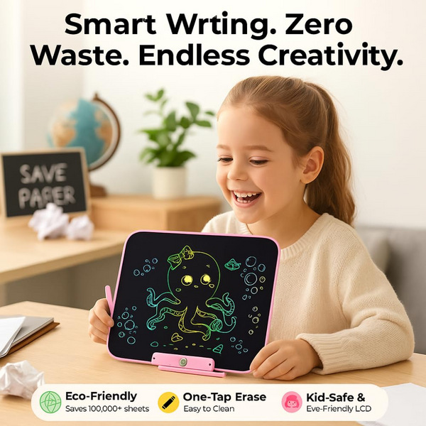 21-inch LCD writing tablet with stylus – perfect for kids and adults. Eco-friendly, eye-safe, and portable digital board for drawing, handwriting & note-taking.