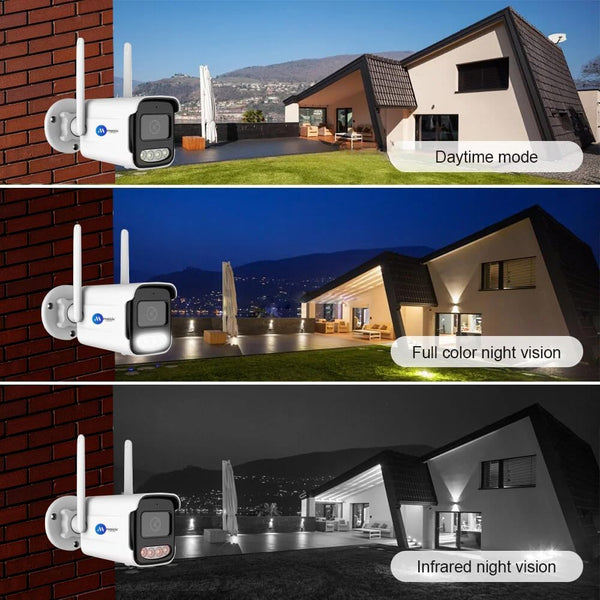 Maizic Smarthome BulletX 4MP WiFi Outdoor CCTV Camera | Full HD, 360° View, 10X Zoom, Color Night Vision, Motion Detection, 2-Way Audio, SD Card Support (Up to 128GB)