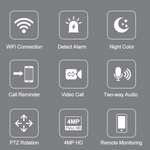 Maizic Smarthome 4MP Ultra Easy Single Click Video Calling WiFi Indoor Camera