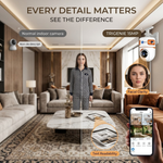 Maizic Smarthome TRIGENIE 15MP (5MP×3) WiFi Indoor CCTV Camera | Triple Lens Triple Screen Security Camera | AI Motion & Human Detection | Full Color Night Vision | Two-Way Audio | Mobile App Remote Access | Supports 128GB microSD