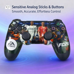 Maizic Smarthome Funetic Football Edition Wireless Bluetooth P4 Controller | Dual Vibration Gamepad with Turbo, Touchpad | Type-C Fast Charging, 10Hr Battery | Compatible With PC & Smartphones