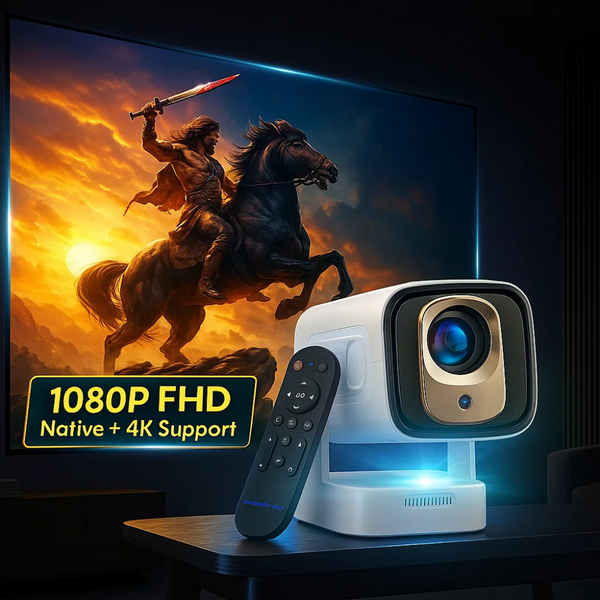 Maizic Smarthome CineGo Max View Smart Projector | 1080P FHD Native, 4K Support | 14,000 Lumens | Short Throw | Wi-Fi 6 & BT5.4 | Android OS, Auto Focus Keystone | Netflix, Prime Video, Hotstar