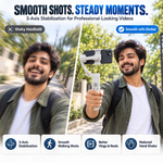 Maizic Smarthome M1 3-Axis Phone Gimbal Stabilizer with Face & Object Tracking, 5-8H Runtime, 2500mAh Battery, Foldable Tripod, Bluetooth, Time-Lapse & Zoom for Vlogging