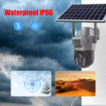 Maizic Smarthome Supercam Solar Powered Wi-Fi Camera 5MP Dual Lens/Dual-Screen FHD Colored Night Vision, AI Humanoid Detection, PTZ Remote Control, 360° View, Two Way Audio IP66 Waterproof Security Camera