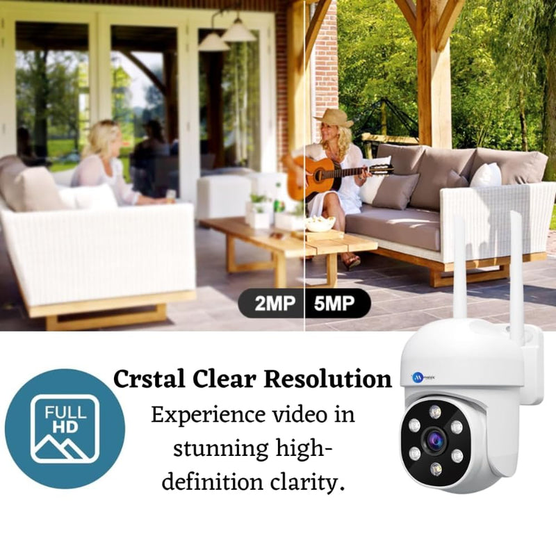 Maizic Smarthome Ultracam 6MP Single Lens WiFi CCTV Camera | 360° Pan/Tilt, HD Image Sensor, Color Night Vision, 2-Way Audio, Motion Detection, NVR & ONVIF Compatible (Srihome Fox)