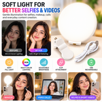 Maizic Smarthome MJ-01 RGB Clip Fill Light for Mobile & Laptop | 1000mAh Rechargeable Selfie Light, 5%-100% Dimming, Soft RGB Light, 180° Adjustable Clip | Reels, Vlogging, Makeup & Video Calls