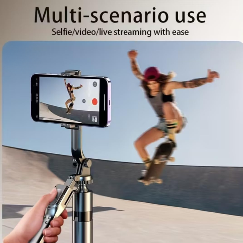 Maizic Smarthome CreatorPod 4 69-Inch Selfie Stick Tripod with Detachable Bluetooth Remote, 360° Rotating Holder, 175cm Aluminum Tripod Stand for Smartphone & Action Camera, Vlogging, Travel & Reels