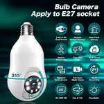 Maizic Smarthome Orbit 360° Dual Pack | 3MP Wi-Fi Bulb CCTV Camera with Motion Tracking, Color Night Vision, Two-Way Audio | Compatible with B22 & E27 Holders (Pack of 2)