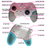 Maizic Smarthome Play X9 Wireless Bluetooth Gaming Controller | Dual Vibration, 6-Axis Gyroscope, RGB LED Joystick, 800mAh Battery| Compatible with Android, iOS, Windows PC, P3, P4 & Switch (Pink)