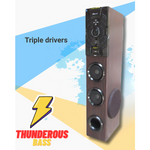 BASS GOD Tower Speaker -Thunderous Bass | Elegant Design | Bluetooth, USB, FM Radio