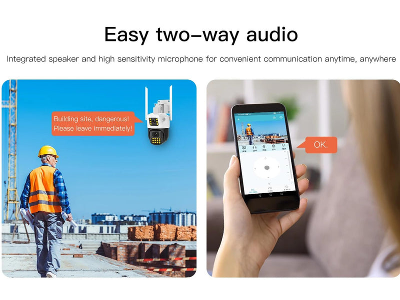 SuperCams 6MP HD 1080p Wi-Fi Dual Lens/Dual Screen Outdoor Camera