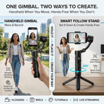 Maizic Smarthome Gimbal Camera G1, 360° AI Face Tracking Mobile Stabilizer, Dual-Axis Auto Follow Smartphone Gimbal Stand for Video Recording, Vlogging, Reels & Live Streaming