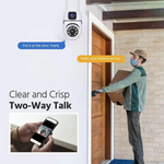 Mini Dual Lens/Screen 2in1 PTZ+Bullet 5+5MP Full HD 1920 WiFi Wireless Indoor Camera