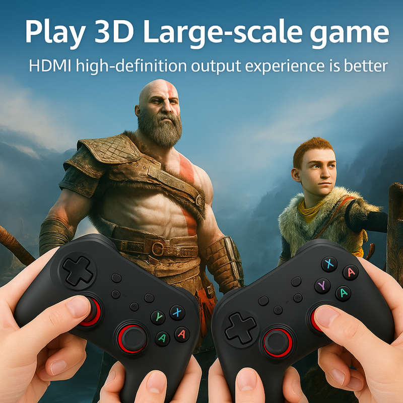 Maizic SmartHomes GameStick GD30 | 35,000+ Retro 2D/3D Games | 4K Ultra HD HDMI Plug & Play Console | Wireless Controllers | Arcade Rocker | High Sensitivity | Anti-Skid Design | Multicolor