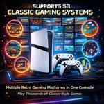 Maizic Smarthome GS5 Pro 4K Wireless Retro Video Game Console with 30,000+ Built-in Games & 53 Emulators | Plug & Play HDMI Gaming System for TV, PC & Projector | Includes 2 Wireless Controllers