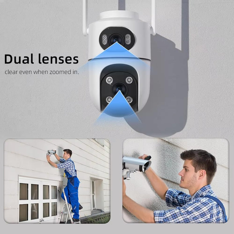 Maizic Smarthome Supercam X2 Dual-Lens 4MP+4MP Wi-Fi Indoor CCTV Camera | 360° Pan & Tilt | HD View | Color Night Vision | Two-Way Audio | AI Motion & Human Detection | Built-in Audible Alarm