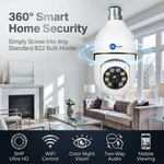 Maizic Smarthome 5MP WiFi Indian Bulb CCTV Camera | 360° Pan & Tilt Auto Tracking | Full Color Night Vision | Two-Way Audio | Remote Mobile Viewing | Easy B22 Bulb Holder Installation | 24/7 Home Security