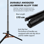 Maizic Smarthome CreatorPod 4 69-Inch Selfie Stick Tripod with Detachable Bluetooth Remote, 360° Rotating Holder, 175cm Aluminum Tripod Stand for Smartphone & Action Camera, Vlogging, Travel & Reels