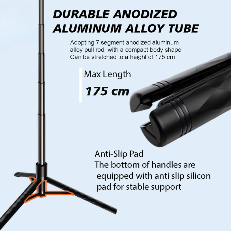 Maizic Smarthome CreatorPod 4 69-Inch Selfie Stick Tripod with Detachable Bluetooth Remote, 360° Rotating Holder, 175cm Aluminum Tripod Stand for Smartphone & Action Camera, Vlogging, Travel & Reels