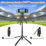 Maizic Smarthome CreatorPod 6 1.8M Extra-Long Selfie Stick Tripod with 360° Balance Handle, Detachable Bluetooth Remote, Aluminum Tripod Stand, 1/4-Inch Light Mount, Type-C Charging for Vlogging