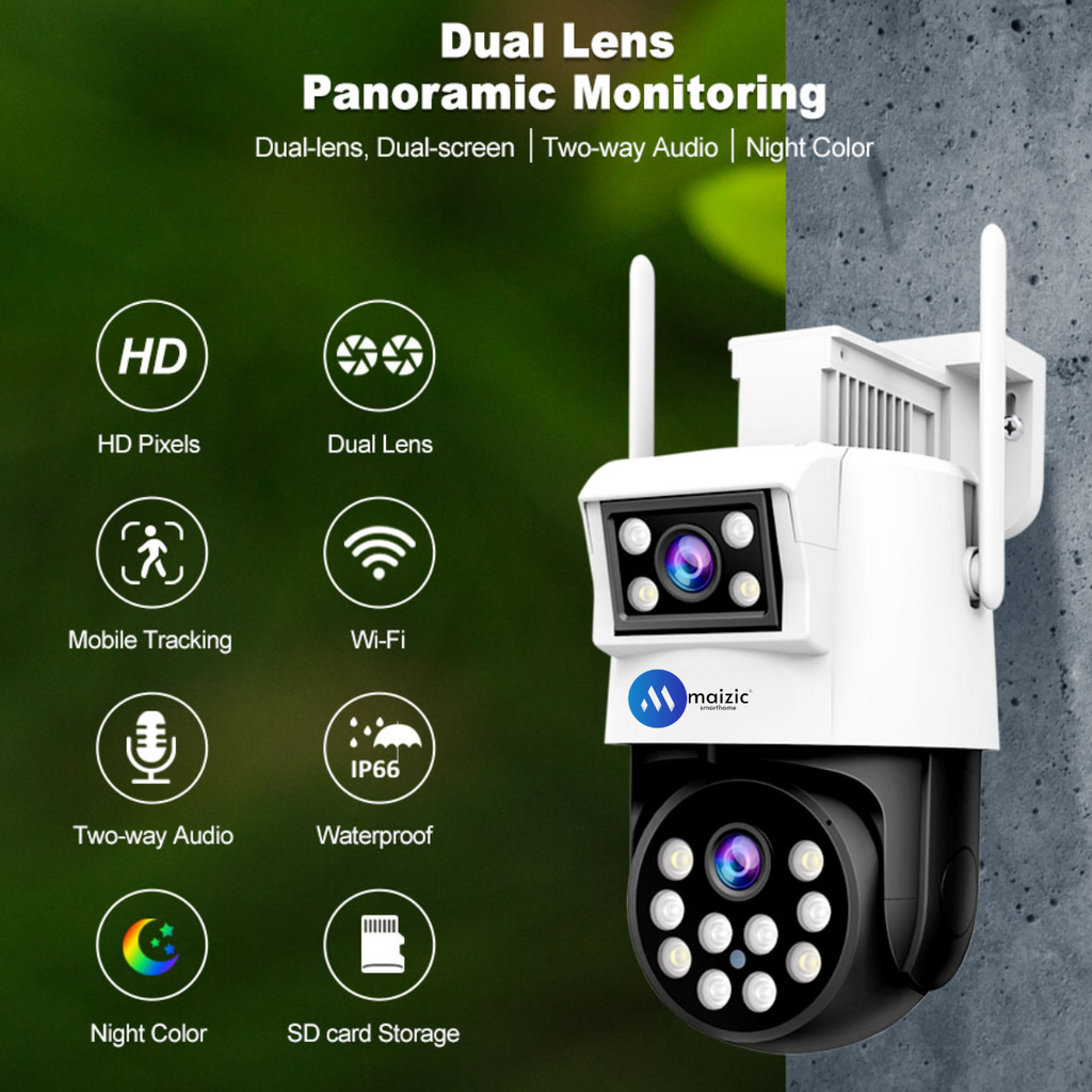 Maizic Smarthome 360° Ultra 2k Resolution 6+6MP Full HD Pan/Tilt