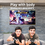 Maizic Smarthomes M22 Game Stick | 64GB Retro Gaming Console | 30,000+ Games | Built-in 52 Emulators | Wireless HD Controller | Classic Edition with Tekken, Mario, Road Fighter, GTA VCity, God of War
