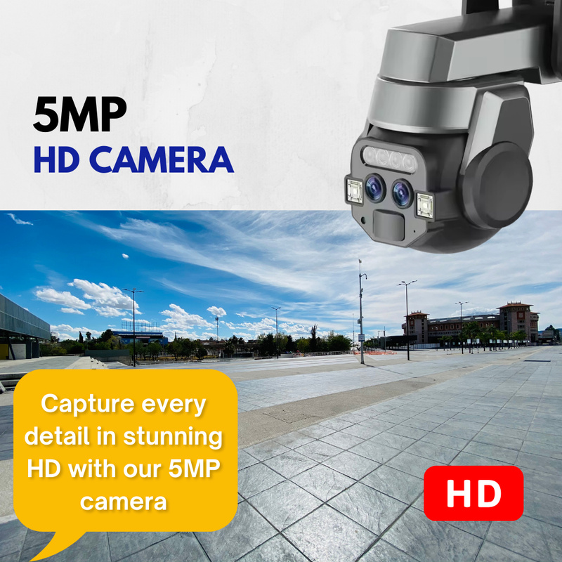 10X Optical Dual Screen Linkage 5 MP Full HD CCTV Camera For Home Outdoor