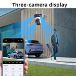 Wifi Camera (3MP+3MP+3MP) HD Real Triple Lens/Triple Screen View CCTV Camera for home Outdoor