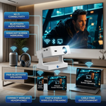 Maizic Smarthome Tej PRO Smart Home Theatre Projector | 12000 Lumens | 2K Support | WiFi & Bluetooth | Netflix, YouTube, Play Store | Zoom Adjustment, Miracast | HDMI, USB, RJ45 | Android & iOS