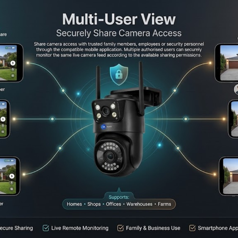 Maizic Smarthome Mini Supercam Black 4G SIM CCTV Camera for Home Outdoor | 10MP (5MP+5MP) Dual Lens Dual Screen | 360° PTZ Security Camera, Color Night Vision, AI Motion Detection, Two-Way Audio, Multi-User View, App Control