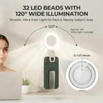 Maizic Smarthome Creator Selfie Light for Mobile | 32 LED Portable Rechargeable Fill Light with 3 Brightness Levels, 2700K–6500K, Built-in Mirror, 750mAh Battery | Reels, Vlogging, Selfies & Makeup