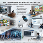 Maizic Smarthome Android Smart Mini Projector | Pocket Portable Home Cinema | 150 ANSI Lumens | 4K & 1080P Supported | Dual Band WiFi (2.4G/5G) | Built-in Speaker | LED Projector for Home, Office & Outdoor Entertainment