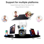 4G Sim 4K 6+6 MP 2in1 Dual Lens/ Dual Screen Solar Camera