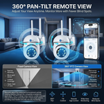 Maizic Smarthome Mini PTZ Wi-Fi (Pack of 2) CCTV Cameras 3MP | 360° Pan Tilt Indoor & Outdoor Security Cameras | Color Night Vision | AI Motion Detection | Two-Way Audio | Multi-User App Access