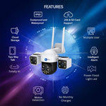 Maizic Smarthome Batman 5MP 4G SIM CCTV Camera | 3-in-1 Screen View, Dual Lens 180° Horizontal Rotation, Color Night Vision, Motion Detection, Two-Way Talk (Model BR-Batman-0601)