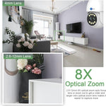 Ubercam 8X Optical Zoom 8 MP FHD WiFi Indoor Dual Lens Bulb Camera