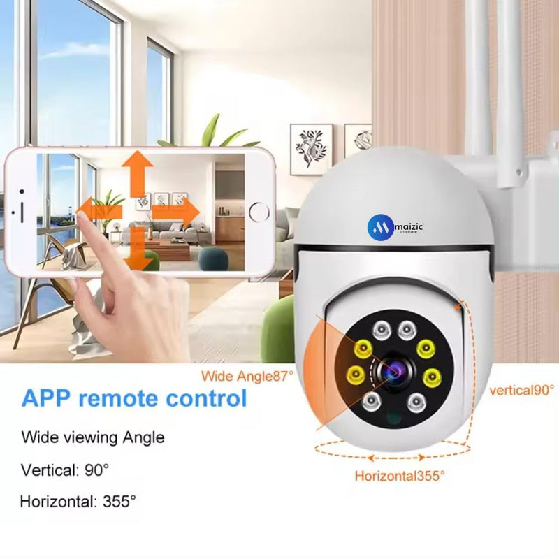 Maizic Smarthome 3 MP FHD WiFi Indoor Mini Fox Ptz Security Camera with Color Night Vision, 360° Ptz Rotation, Motion Tracking, Two Way Audio and Multi Users View