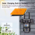 Renewed Maizic Smarthome Batman Solar 4G CCTV Camera (5MP + 5MP) | Dual Lens, Triple Screen FHD View | Outdoor SIM Camera with Color Night Vision, Two-Way Talk, AI Motion Detection & All SIM Support