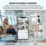 Maizic Smarthome SuperCam 5+5MP Smart WiFi CCTV Camera | Dual Lens Dual Screen Monitoring | 360° PTZ | Color Night Vision | Motion Detection | Two-Way Audio | Multi-User Viewing