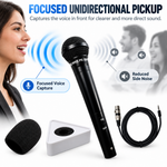 Maizic Smarthome Unidirectional Reporter Microphone with Noise Reduction, Wired Handheld Mic for Smartphone, Clear & Crisp Voice Recording for YouTube, Vlogging, Interviews, Podcasting & Blogging